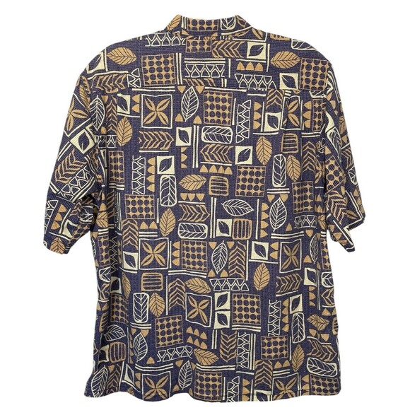 Reyn Spooner Mens L Leaf‎  Polka Dot Print Brown Shirt Cotton Button Up FLAW - Picture 2 of 11